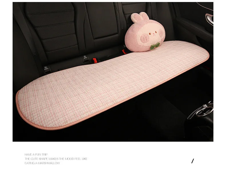 Bear Plush Seat Cushion Cover Universal Skin-Friendly Cute Soft Car Pillow Case Autumn Winter Decorative Seat Accessories