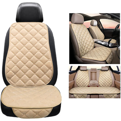 Car Seat Cover Protector Universal Winter Warm Auto Seat Cushion Rear Seat Cushion Protection Covers Back Cushion Three Piece