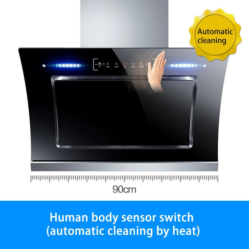New kitchen Range Hood Exhaust arge Suction For Home Kitchen Dual Motor Side Suction  220V