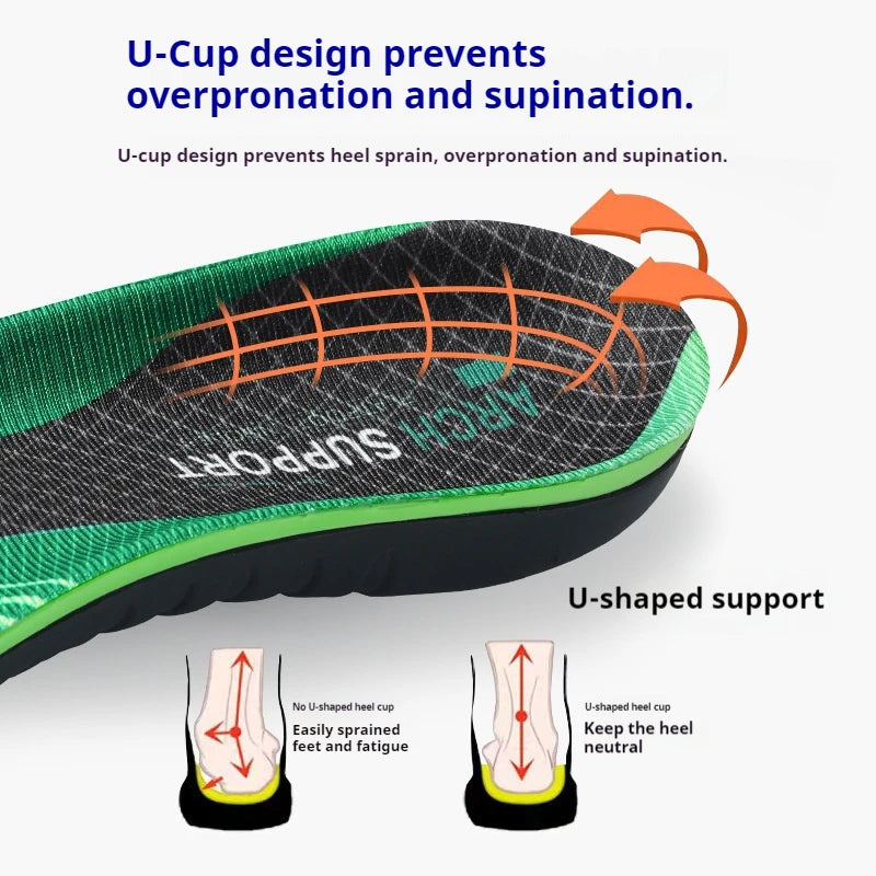New flat foot orthotic insole Comfortable sports insoles Shock-absorbing Shoe Sole Arch support orthotic insoles 1Pair