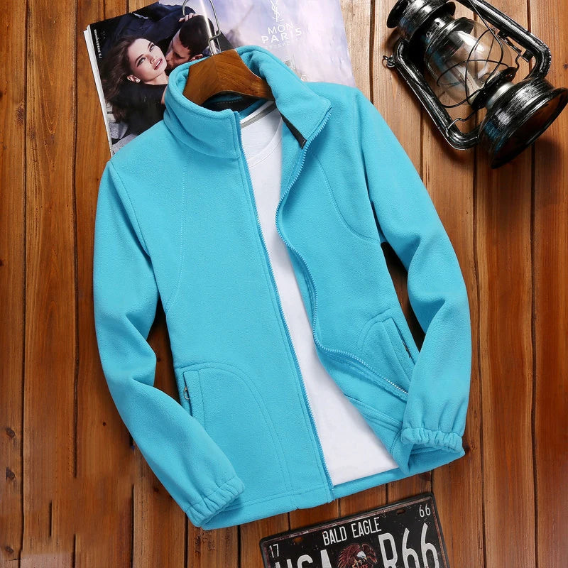 2026 Winter New Women's Zipper Cardigan Sweatershirt Warm Coral Fleece Jacket Ladies Outdoor Running Polar Fleece Coat Clothes