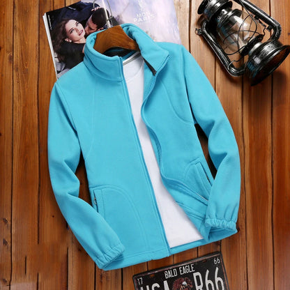 2026 Winter New Women's Zipper Cardigan Sweatershirt Warm Coral Fleece Jacket Ladies Outdoor Running Polar Fleece Coat Clothes