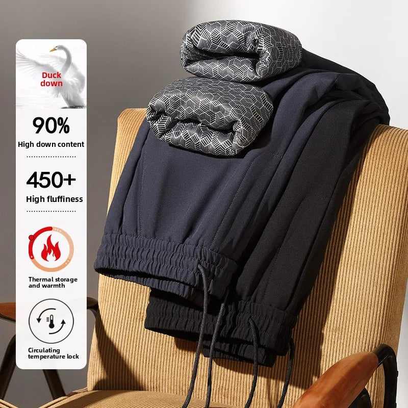 Autumn and winter new down pants, down and thickened warm casual business versatile duck down pants