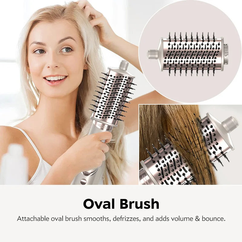 TINSOL New 8-in-1 Multi-Function Hair Dryer Set & Air Styling Curling Iron Set Hair Design Tools with Foldable Hair Dryer