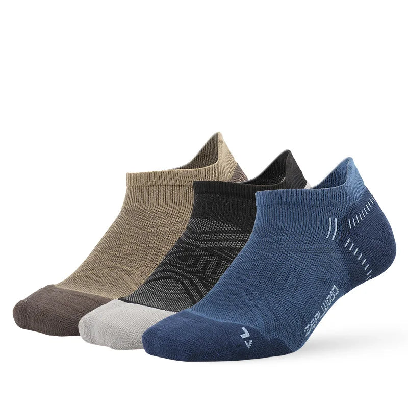 ZEALWOOD Running Cotton Socks Men's Women's Breathable Cushion No Show/Ankle/Crew Antibacterial Moisture Wicking Socks 3 Pairs