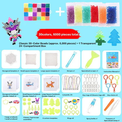 36 Colors DIY Water Bead Spray Magic Beads Handmade 3D Puzzle Accessories Children's Educational Bead Toys Kids' Craft Puzzle