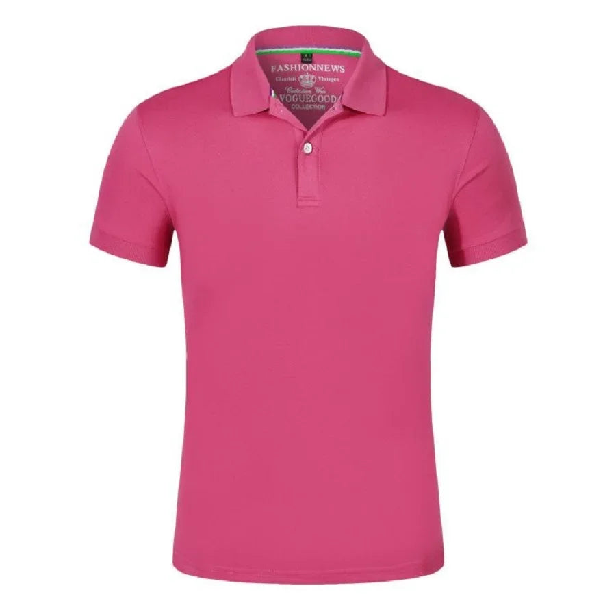 Top Quality Summer Short Sleeve Solid Classic Polo Shirts Custom Printed Design Photo Logo For Business Staff Company Uniform
