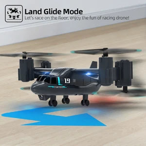 LM19 Remote Control Helicopter Drone 480P Camera Fighter Quadcopter Osprey Aircraft RC Drones for Children Kids Plane Toys Gifts