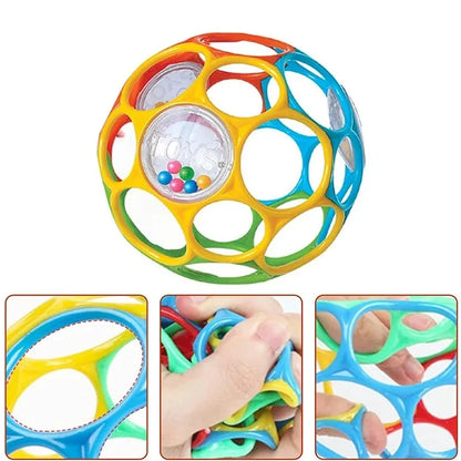 Sensory Teething Ball for Babies, Promotes Motor Skill Development, Baby Shaker, Chew Toy for Teething,Infant , Educational.