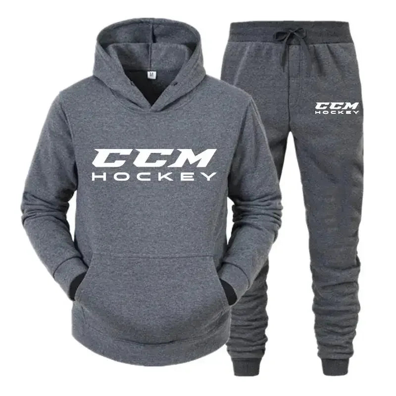 Autumn and winter men's sportswear set  high-quality casual sportswear  hooded sweatshirt