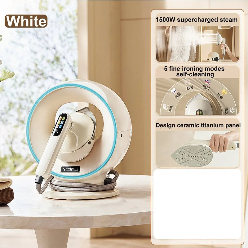1500W Handheld Pressurized Steam Iron Auto Large Steam Wrinkle Remover 5 Gear Ceramic Titanium Panel Garment Ironing Machine