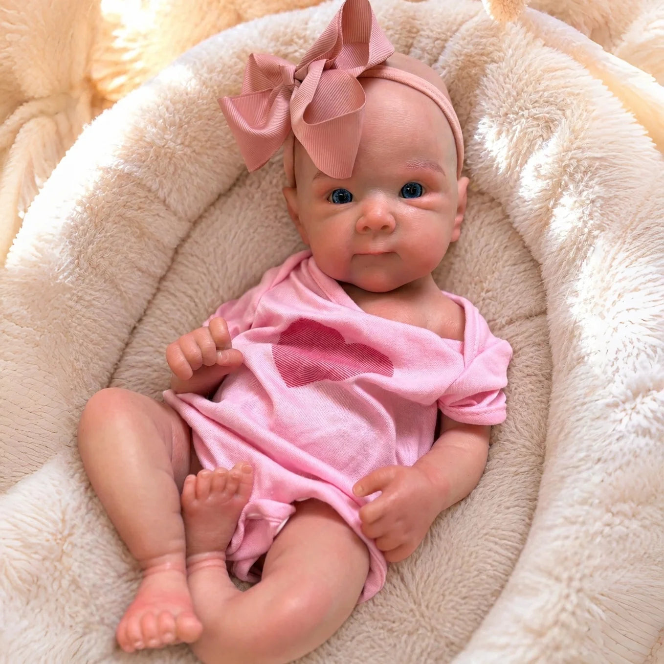 OtardDolls-18 Inches Wrinkle Skin Open Mouth Bettie Solid Silicone Bebe Reborn Girl Doll With Painted Skin Lifelike Reborn Doll