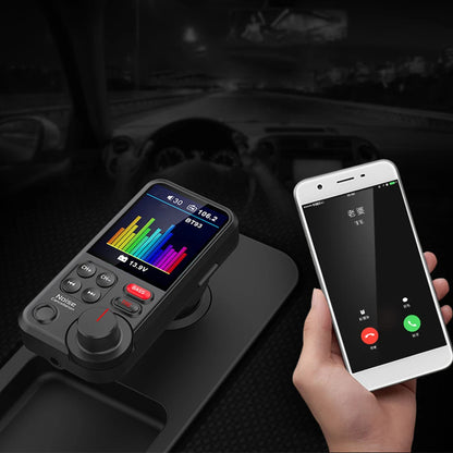 1.8 Inch Car Wireless USB Fast Charger QC3.0 Charging Bluetooth-Compatible Auto Aux Radio Hands Free Car Kit Car Charger Adapter