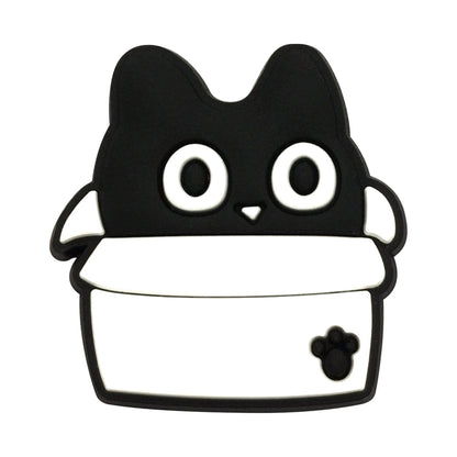 New 1-13pcs Cute Animal Black Cat PVC Garden Shoe Charms Sandal Buckle Boys Girls Cartoon Hole Slipper Accessories DIY Backpack