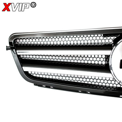 XVIP Glossy Black A - Style Racing Grille Chrome Bumper Grill For Mercedes Benz C-Class W204 08-14 C200 C230 C250 C280 C300 C350