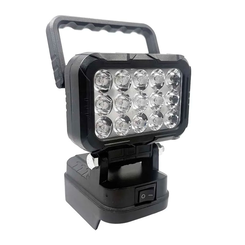Power Tool Parts for Makita for Milwaukee for Dewalt 18V Lithium Battery LED Work Lights Lamp Hand Lantern Spotlight USB Charger