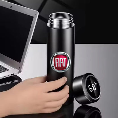 Car Smart Thermos Cup 500ml Portable Temperature Display Water Bottle For FIAT 500 500C 2012 500X 500L Fiat 695 Car Accessories