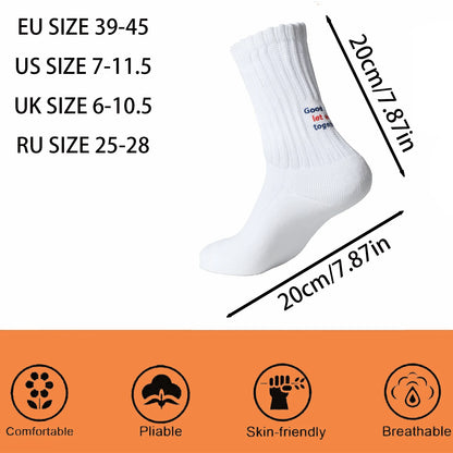 4 Pairs Men's Cotton Work Socks Cushioned Long Running Breathable Ankle Crew Socks Casual Socks for Men Cycling socks