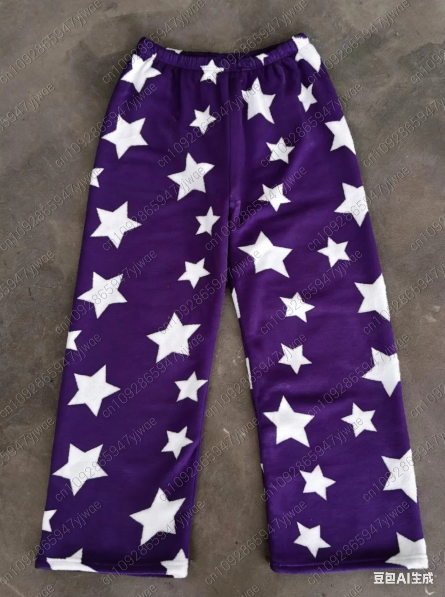 2025 Winter Women cartoon stars print  plush Pajama Pants women Soft Trousers Cute Women Casual Home Anime Cartoon  Pajama Pants