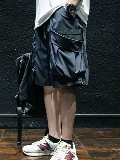 Men's Athletic Cargo Shorts Loose Summer Casual 5-Inch Thin Breathable Street Fashion for Sports Outdoor American Style