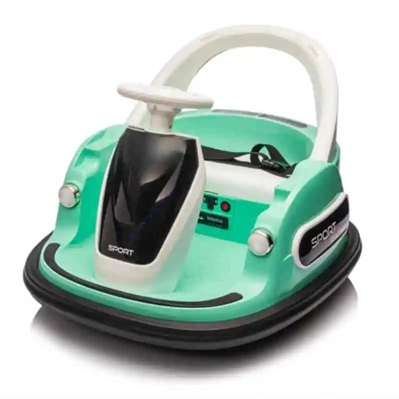 Kids Electric Bumper Car 318B, 2-6 Toddler Ride On Toy, Remote & Self-Dual Control, 360° Rotation, Bluetooth Music Early Educati