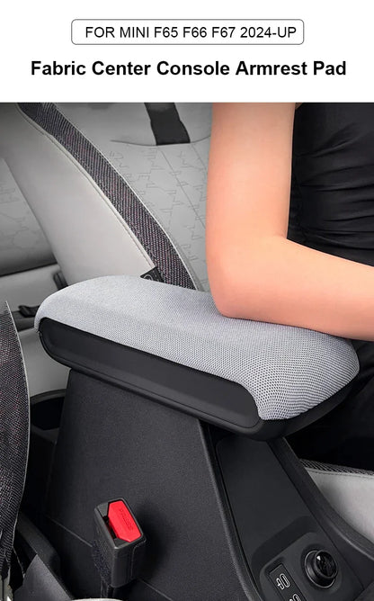 Car Armrest Mat Car Center Consoles Box Pillow Arm Heighten Pad Mat for Mini Cooper S F65 F66 F67 2024 2025 2026 Accessories