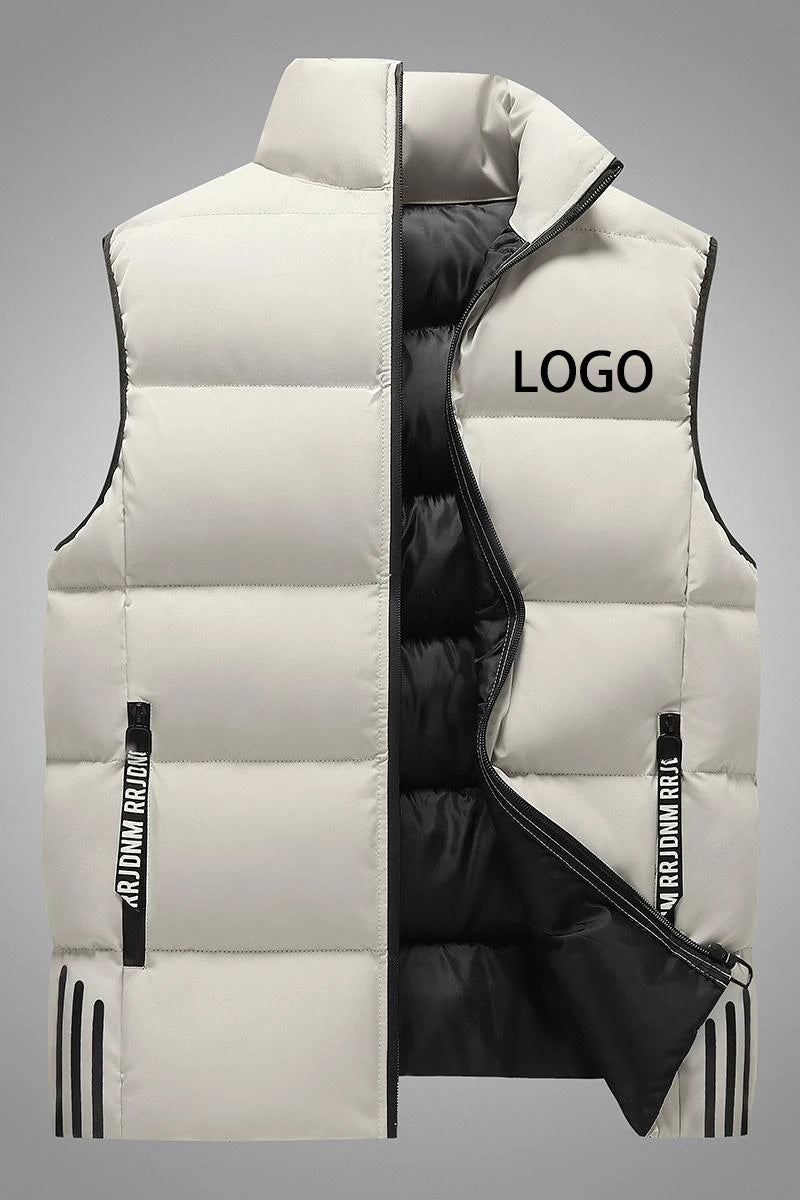 Soft Padded Waistcoat Men Lightweight Waistcoat Stylish Men's Winter Vest Warm Windproof Sleeveless Outerwear with for Outdoor