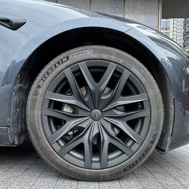 4PCS 18Inch Hubcaps for Tesla Model 3 Highland 2024-2026 Hub Cap Automobile Cap Full Rim Wheel Cover Can not for Model 3 Standar