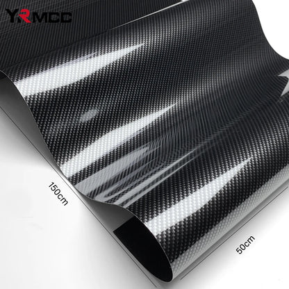 9D Carbon Fiber Vinyl Wrap Film Gloss Black Anti Scratch Waterproof Car Stickers DIY Protective Film Universal Auto Accessories