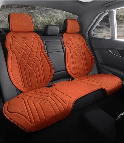Perforated Suede Seat Cover Universal Four Seasons Cars Seats Covers Breathable Seat Non-slip Luxury Car Rams Latex Seat Cover