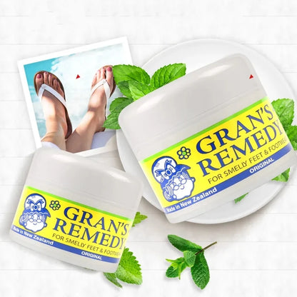 3pcs Grans Remedy Foot Powder Natural Shoe Deodorizer & Foot Odor Eliminator Powder For Men Women Kids Absorb Sweat Fast-Acting