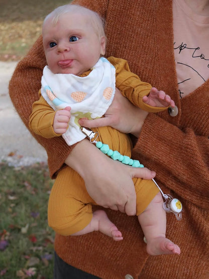 Cokela 19inch/48cm Real baby doll Real Soft Touch Baby Realistic Silicone Reborn Baby Doll With Hand-Drawing Hair