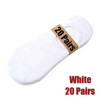10/20 Pairs Womens and Mens Non Slip Ankle Socks Low Cut Invisible Liner Ankle Socks Cotton Breathable No-Show Sport Socks