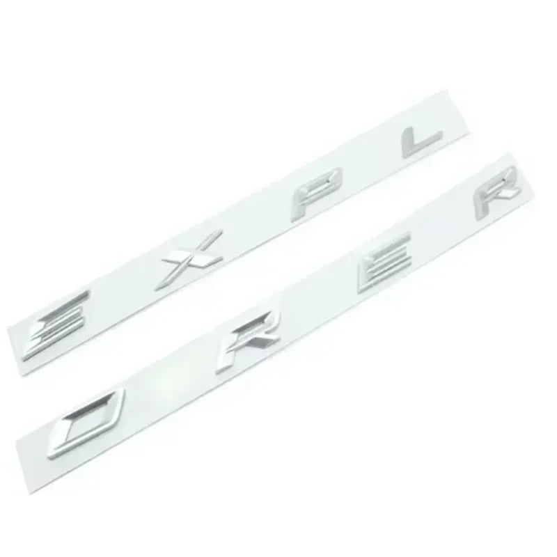 3D ABS Chrome Black Letters Explorer Logo Car Front Hood Emblem Bonnet Badge Sticker For Explorer 2011-2021