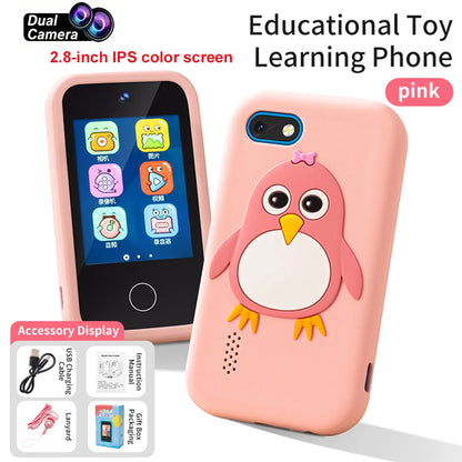 Kids Smart Phone Camera Toy 2.4in Touchscreen Unicorn Baby Multilingual With Music Digital Camera Toys for Girls Boys Age 3-8