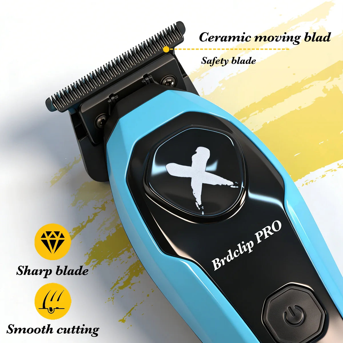 BRDCLIP 619 339 Hair Clippers Cordless Clippers Barber Electric DLC T-Blade Trimmer Portable Detail Trimmer LED Trimmer for Men