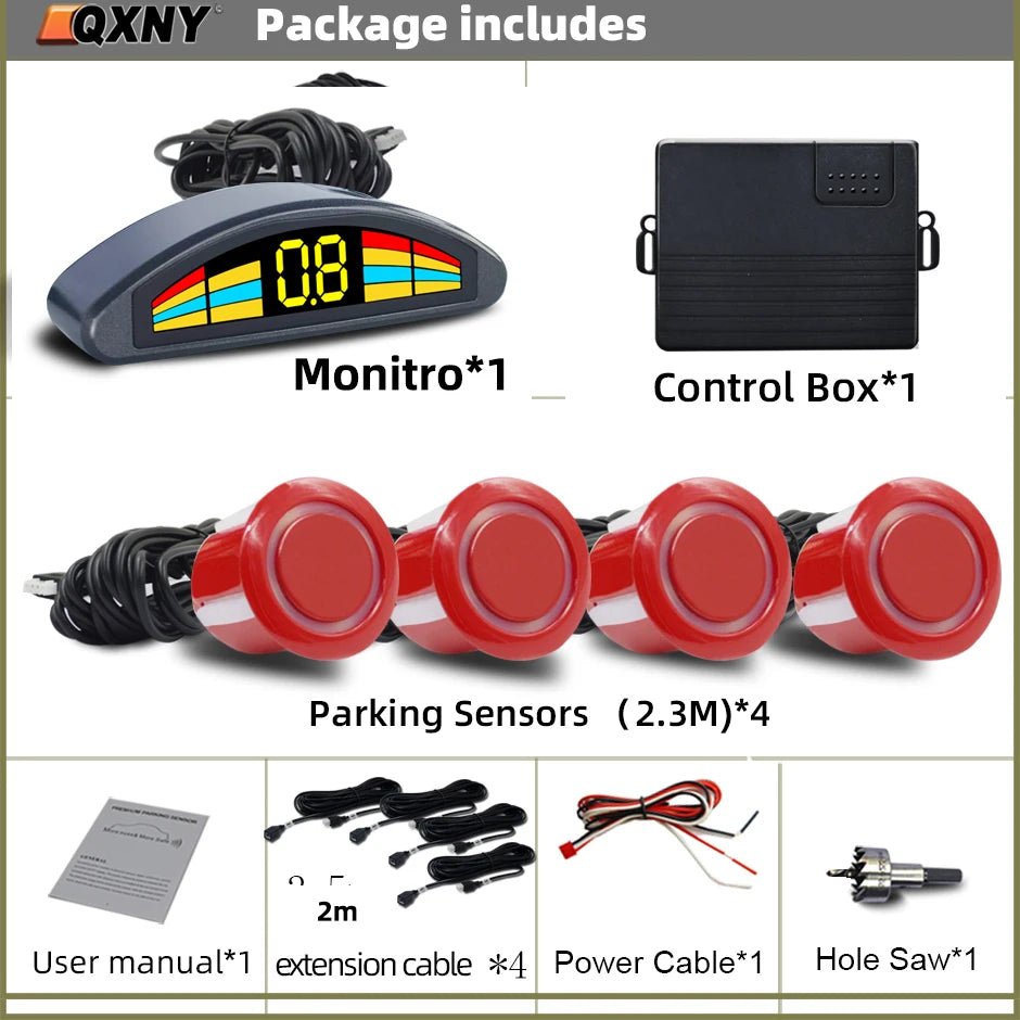 Professional Front Parking Sensor Kit Auto Car Prefix Parktronic Vehicle Assistant System Buzzer Alarm Volume Not Backup Radar