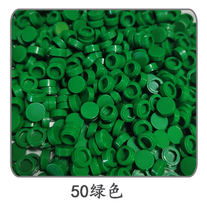 900pcs 52 Colors City Building Blocks Flat Tile 1x1 Round Bricks DIY Enlighten Blocks Parts 98138 Blocks for Children Boys Girls