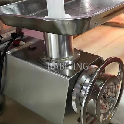 BABEJING Commercial Stainless Steel Meat Grinder Fully Automatic Fresh Meat Chopper for Kitchen