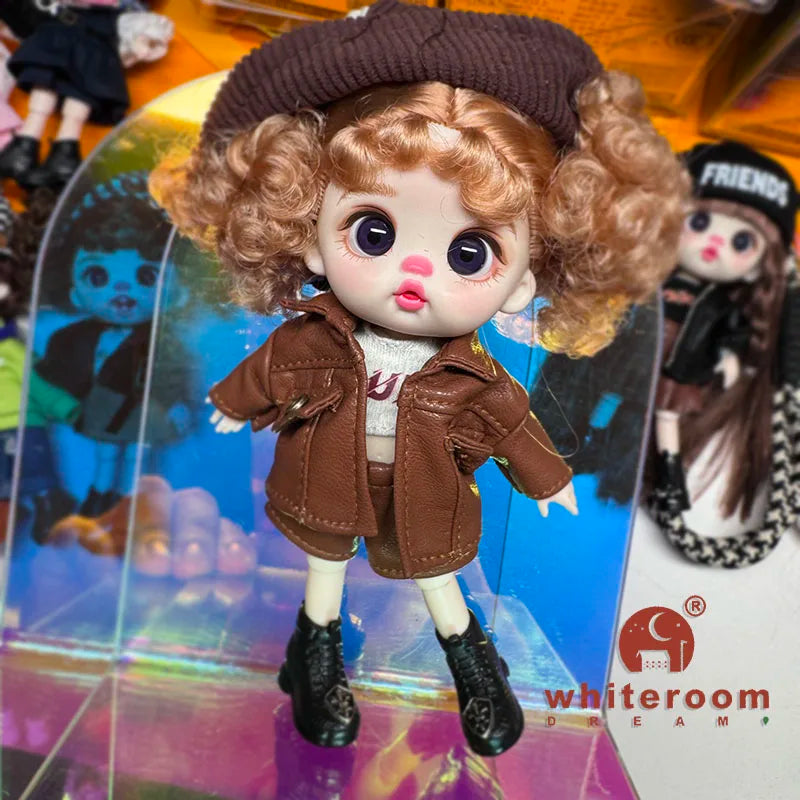 Trendy Toy Doll OB11 Lion Dance Doll Chinese Style Girl Doll Clothes Set for Chinese New Year  Spring Festival Gift Festival BJD