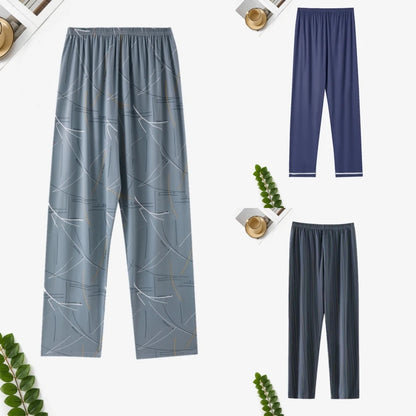 Spring, Autumn and Winter Men's Single-Piece Pajama Pants, Thickeneded Pants, Plus Fat, Large Size, Casual, Can Be Worn Outside, Fashionable Home Pants