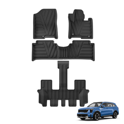 Right Drive for Kia Sorento Fuel 2021-2025 6Seats TPE 3D Floor Mats Trunk Pad Backrest Liner Cargo Car Interior Accessories