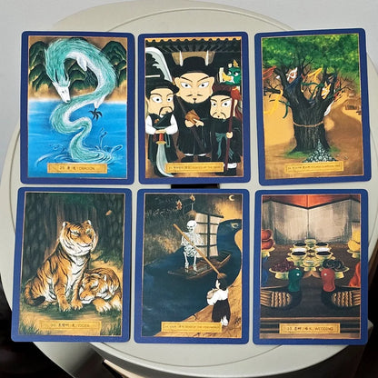 MANSHIN I: Traditional Korean Shamanism & Folklore Oracle Card Deck, 83 Pcs Double-embossed Oracle Cards in Rigid Box 10.5*7.5cm