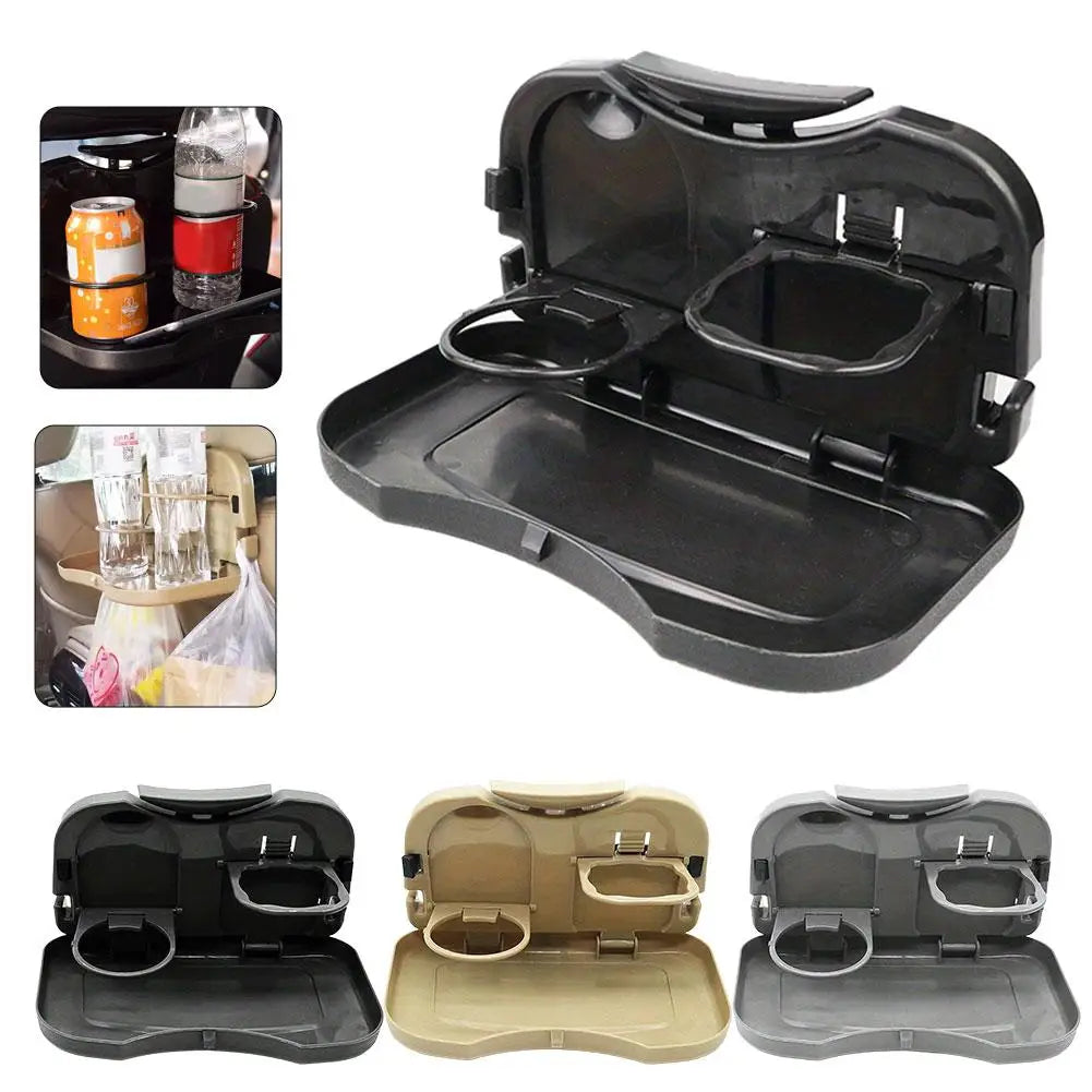 Car Mini Desk Handle Table Seat Back Holder Folding Meal Tray Drink Cup Coffee Stand Storage Case Off Road 4x4 Auto Accessories