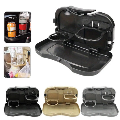 Car Mini Desk Handle Table Seat Back Holder Folding Meal Tray Drink Cup Coffee Stand Storage Case Off Road 4x4 Auto Accessories