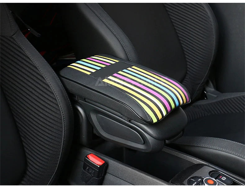 Leather For Mini F54 F55 F56 F60 R55 R56 R60 Auto Hand Rest Pad Central Armrest Storage Box Cover Protective Mat Accessories