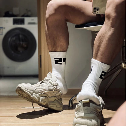 Man Socks Basketball Sports Stockings Crew Compression Stockings Fitness Thickening Terry Socks Casual Medias Hombre Business