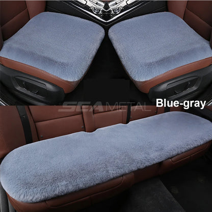 SEAMETAL Short Plush Car Seat Cover Soft Winter Warm Auto Seat Cushion Skin-Friendly Washable Universal Vehicle Chair Protector