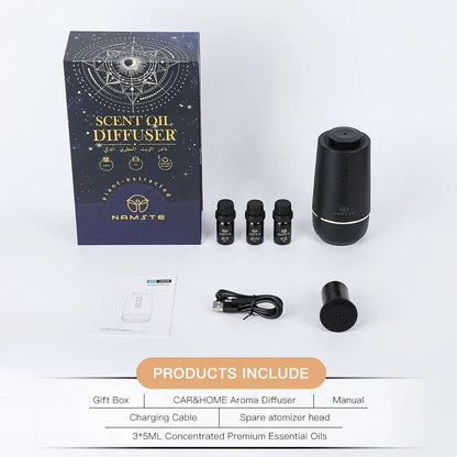 Namste Smart Fragrant Oil Diffuser Home Car Aroma Diffuser Starry Light Smell Distributor Interior Perfume Scent Air Freshener