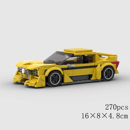 Classical Car Speed MOC SUV Racing Police Model Building Bricks Roadster Vehicle City Super Race Blocks Technical Christmas gift